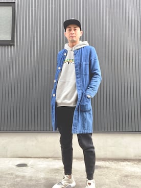 「ZARA（ザラ）のアイテム（ノーカラージャケット）」を使った、汗疹さん（メンズ・177cm）の春コーディネート