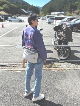 「アイテム（サングラス）」を使った、汗疹さん（メンズ・177cm）の秋コーディネート