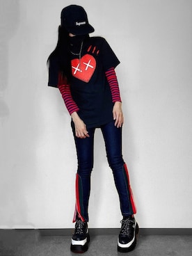 「Last Virgin（ラストバージン）のアイテム」を使った、くぅさん（レディース・164cm）の秋コーディネート