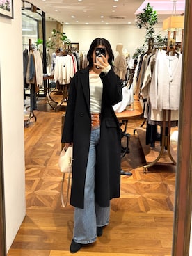 「アイテム（バンダナ/スカーフ）」を使った、manami さん（レディース・168cm）の秋コーディネート