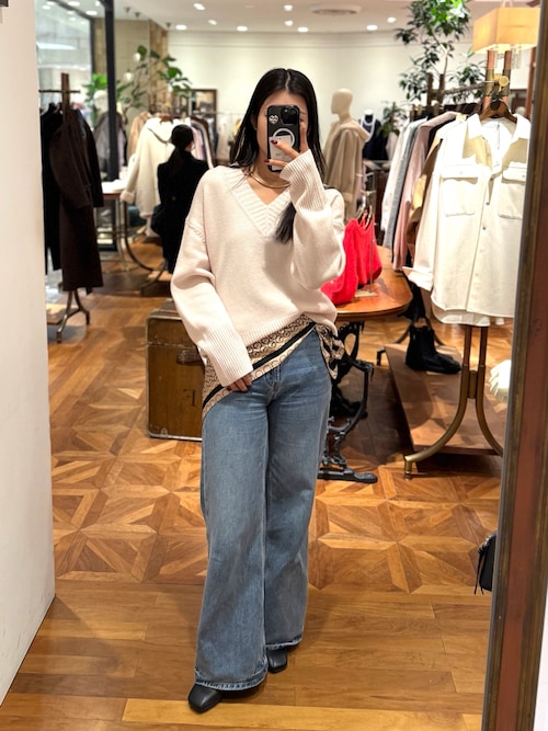 セール】ウール100Vニット（ニット/セーター）｜LOUNGEDRESS（ラウンジ