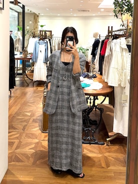 「チェックワンピース」｜manami さん（レディース・168cm）の春コーディネート
