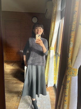 「アイテム（ジャンパースカート）」を使った、mamo3377さん（レディース・160cm）の秋コーディネート