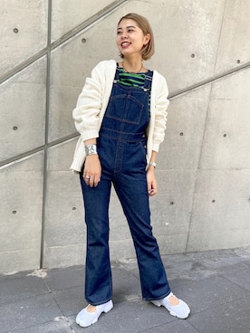「SHENERY（シーナリー）のアイテム（オールインワン・サロペット）」を使った、YAMAGATA_172cmさん（レディース・172cm）の秋コーディネート