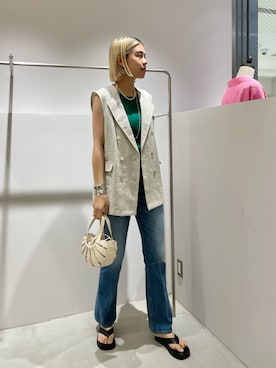 YAMAGATA_172cmさん（レディース・172cm）の夏コーディネート