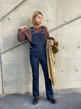 「SHENERY（シーナリー）のアイテム（オールインワン・サロペット）」を使った、YAMAGATA_172cmさん（レディース・172cm）の秋コーディネート