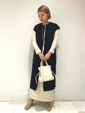 「ナバホパール」｜YAMAGATA_172cmさん（レディース・172cm）の秋コーディネート