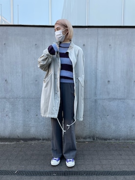 「SHENERY（シーナリー）のアイテム（モッズコート）」を使った、YAMAGATA_172cmさん（レディース・172cm）の冬コーディネート
