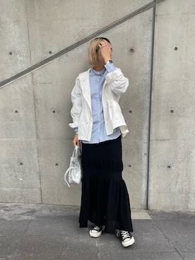「SHENERY（シーナリー）のアイテム（モッズコート）」を使った、YAMAGATA_172cmさん（レディース・172cm）の冬コーディネート