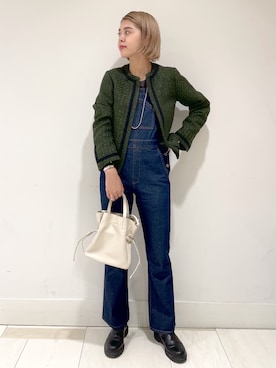 「SHENERY（シーナリー）のアイテム（オールインワン・サロペット）」を使った、YAMAGATA_172cmさん（レディース・172cm）の秋コーディネート