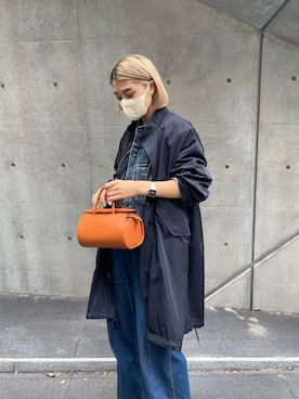 「SHENERY（シーナリー）のアイテム（モッズコート）」を使った、YAMAGATA_172cmさん（レディース・172cm）の秋コーディネート
