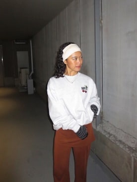 「HUF（ハフ）のアイテム」を使った、hannah09さん（レディース・155cm）の冬コーディネート