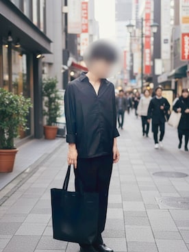 「アイテム（トートバッグ）」を使った、Sùさん（メンズ・167cm）の秋コーディネート