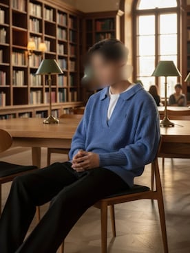 「アイテム（ニット/セーター）」を使った、Sùさん（メンズ・167cm）の秋コーディネート