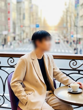 「アイテム（セットアップ）」を使った、Sùさん（メンズ・167cm）の秋コーディネート