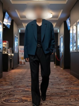 「Loose/ルース（ルース）のアイテム（テーラードジャケット）」を使った、Sùさん（メンズ・167cm）の秋コーディネート