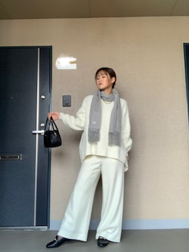 「ORiental TRaffic（オリエンタルトラフィック）のビットモチーフスクエアトゥローファー/11310（ローファー）」を使った、rirarirarirakoさん（レディース・153cm）の冬コーディネート