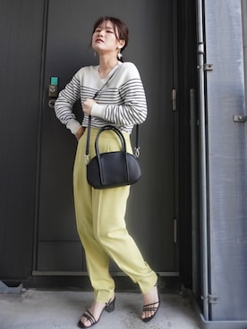 「卑弥呼（ヒミコ）のアイテム」を使った、rirarirarirakoさん（レディース・153cm）の春コーディネート