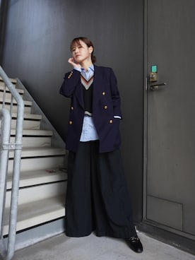 「NOLLEY’S（ノーリーズ）のアイテム」を使った、rirarirarirakoさん（レディース・153cm）の秋コーディネート