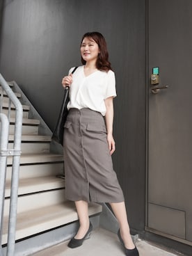 「IL BISONTE（イルビゾンテ）のアイテム」を使った、rirarirarirakoさん（レディース・153cm）の夏コーディネート