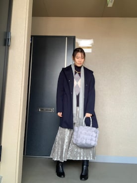 「ANAYI（アナイ）のアイテム（その他アウター）」を使った、rirarirarirakoさん（レディース・153cm）の冬コーディネート