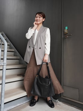 「ORiental TRaffic（オリエンタルトラフィック）のビットモチーフスクエアトゥローファー/11310（ローファー）」を使った、rirarirarirakoさん（レディース・153cm）の夏コーディネート