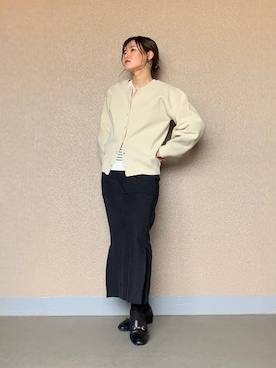 「ORiental TRaffic（オリエンタルトラフィック）のビットモチーフスクエアトゥローファー/11310（ローファー）」を使った、rirarirarirakoさん（レディース・153cm）の春コーディネート