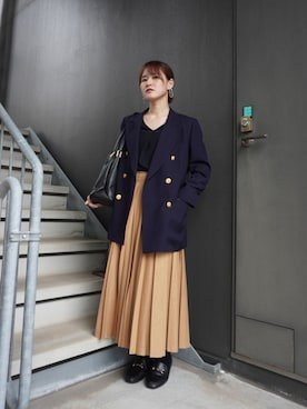 ヴェルメイユパーイエナ フラワージャガードタックスカート 大草直子 38 美品 ヴェルメイユパーイエナ フラワージャガードタックスカート