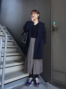 「ANAYI（アナイ）のアイテム（その他アウター）」を使った、rirarirarirakoさん（レディース・153cm）の冬コーディネート