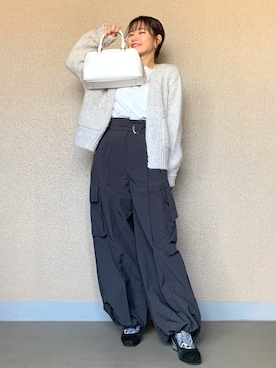 「URBAN RESEARCH（アーバンリサーチ）のアイテム（ボストンバッグ）」を使った、rirarirarirakoさん（レディース・153cm）の冬コーディネート