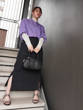 「卑弥呼（ヒミコ）のアイテム」を使った、rirarirarirakoさん（レディース・153cm）の春コーディネート