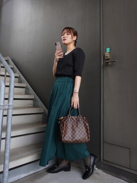 「NOLLEY’S（ノーリーズ）のアイテム」を使った、rirarirarirakoさん（レディース・153cm）の秋コーディネート