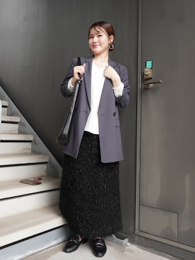 「ORiental TRaffic（オリエンタルトラフィック）のビットモチーフスクエアトゥローファー/11310（ローファー）」を使った、rirarirarirakoさん（レディース・153cm）の夏コーディネート