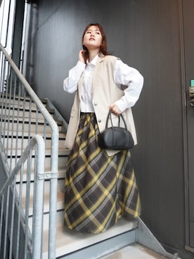 「いまどきジャケット写真」｜「アイテム（その他シューズ）」を使った、rirarirarirakoさん（レディース・153cm）の春コーディネート