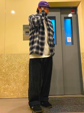 「POLAR（ポラール）のアイテム」を使った、しばパークさん（メンズ・174cm）の春コーディネート