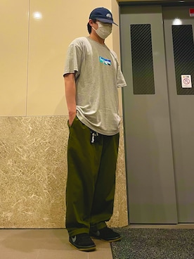 「NIKE SB（ナイキエスビー）のアイテム（帽子）」を使った、しばパークさん（メンズ・174cm）の春コーディネート