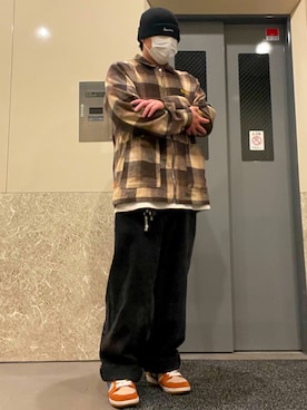 「POLAR（ポラール）のアイテム」を使った、しばパークさん（メンズ・174cm）の春コーディネート