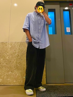 「POLAR（ポラール）のアイテム」を使った、しばパークさん（メンズ・174cm）の夏コーディネート