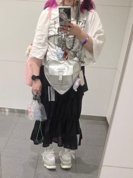 「アイテム（バックパック/リュック）」を使った、こうしさん（レディース・154cm）の夏コーディネート