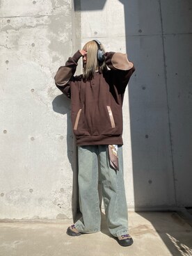 「shesame（シーセム）のアイテム（スウェット）」を使った、リ なさん（レディース・151cm）の春コーディネート