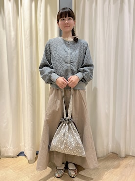 「アイテム（チュニック）」を使った、suzuさん（レディース・160cm）の秋コーディネート