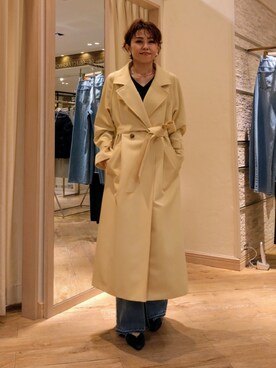 「NOLLEY’S Sophi（ノーリーズソフィ）のアイテム（トレンチコート）」を使った、しみずさん（レディース・160cm）の冬コーディネート