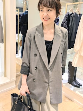 「NOLLEY’S Sophi（ノーリーズソフィ）のアイテム」を使った、しみずさん（レディース・160cm）の秋コーディネート