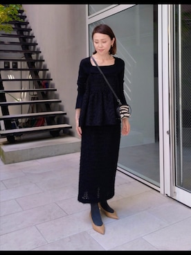 「アイテム（キャミソール）」を使った、しみずさん（レディース・160cm）の秋コーディネート