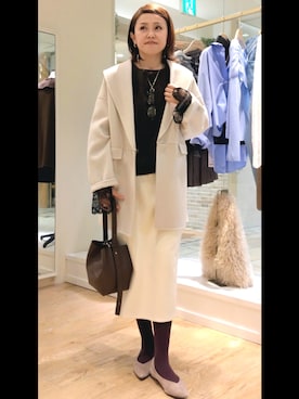 「アイテム（サングラス、グレー系）」を使った、しみずさん（レディース・160cm）の秋コーディネート