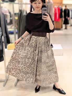 「NOLLEY’S Sophi（ノーリーズソフィ）のアイテム」を使った、しみずさん（レディース・160cm）の秋コーディネート