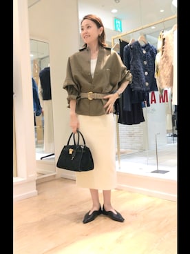 しみずさん（骨格ナチュラル・レディース・160cm）の秋コーディネート