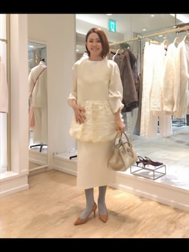 「アイテム（タイツ/ストッキング）」を使った、しみずさん（レディース・160cm）の冬コーディネート