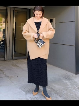 「アイテム（キャミソール）」を使った、しみずさん（レディース・160cm）の秋コーディネート