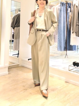 「NOLLEY’S（ノーリーズ）のアイテム」を使った、しみずさん（レディース・160cm）の秋コーディネート